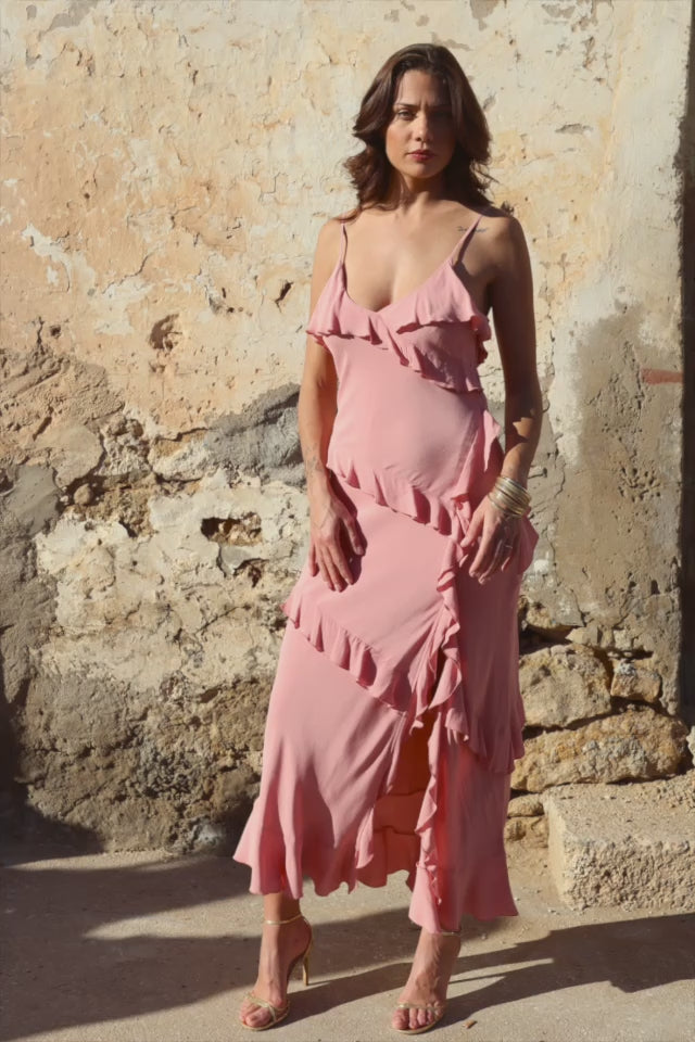 Rosilda - Robe longue à volants