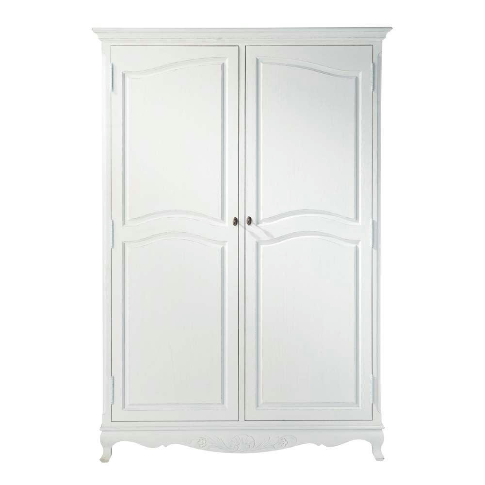 Joséphine - Armoire en bois de paulownia blanc