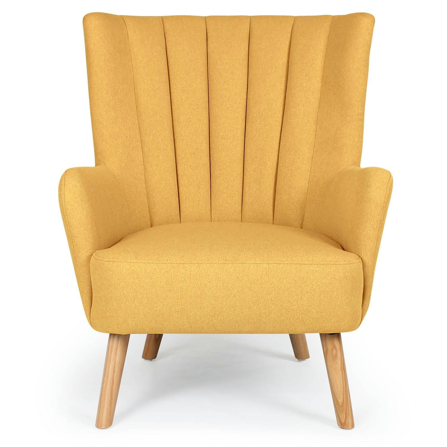 VIDAL - Fauteuil scandinave jaune