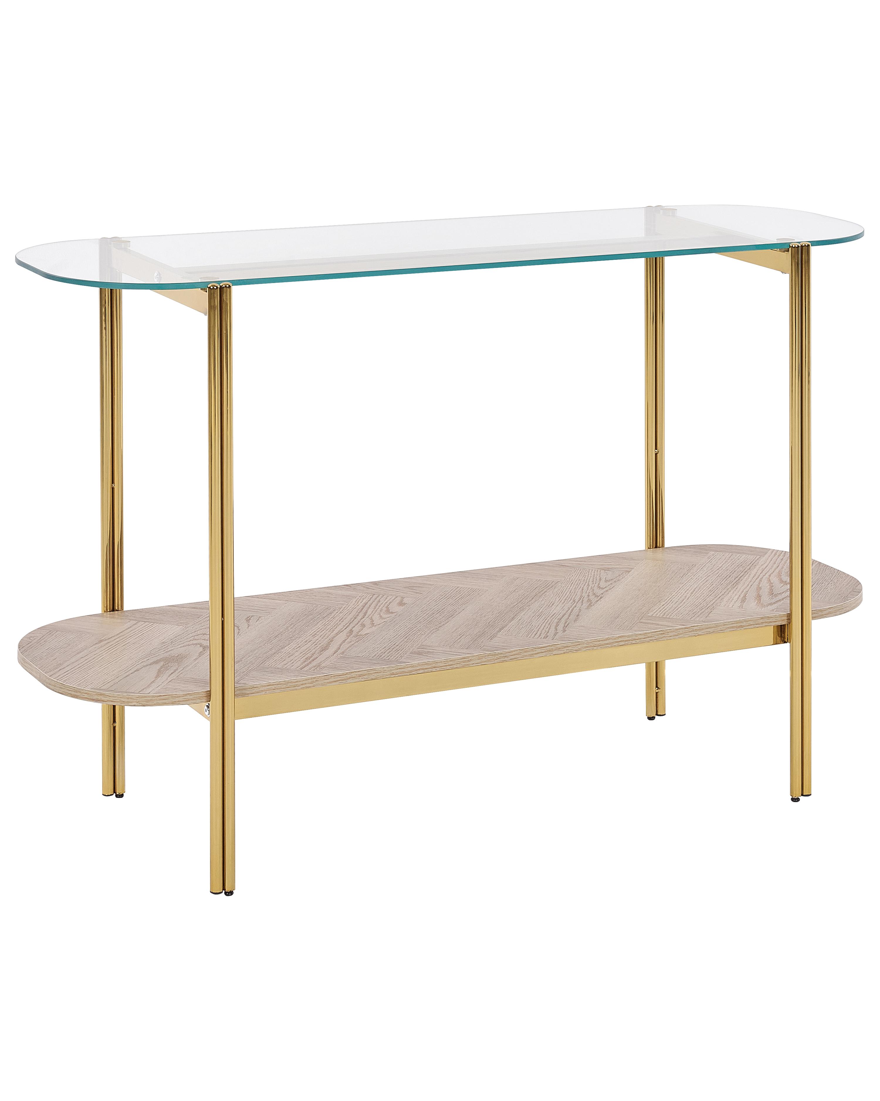Coffee Table LOVELL Tempered Glass Gold