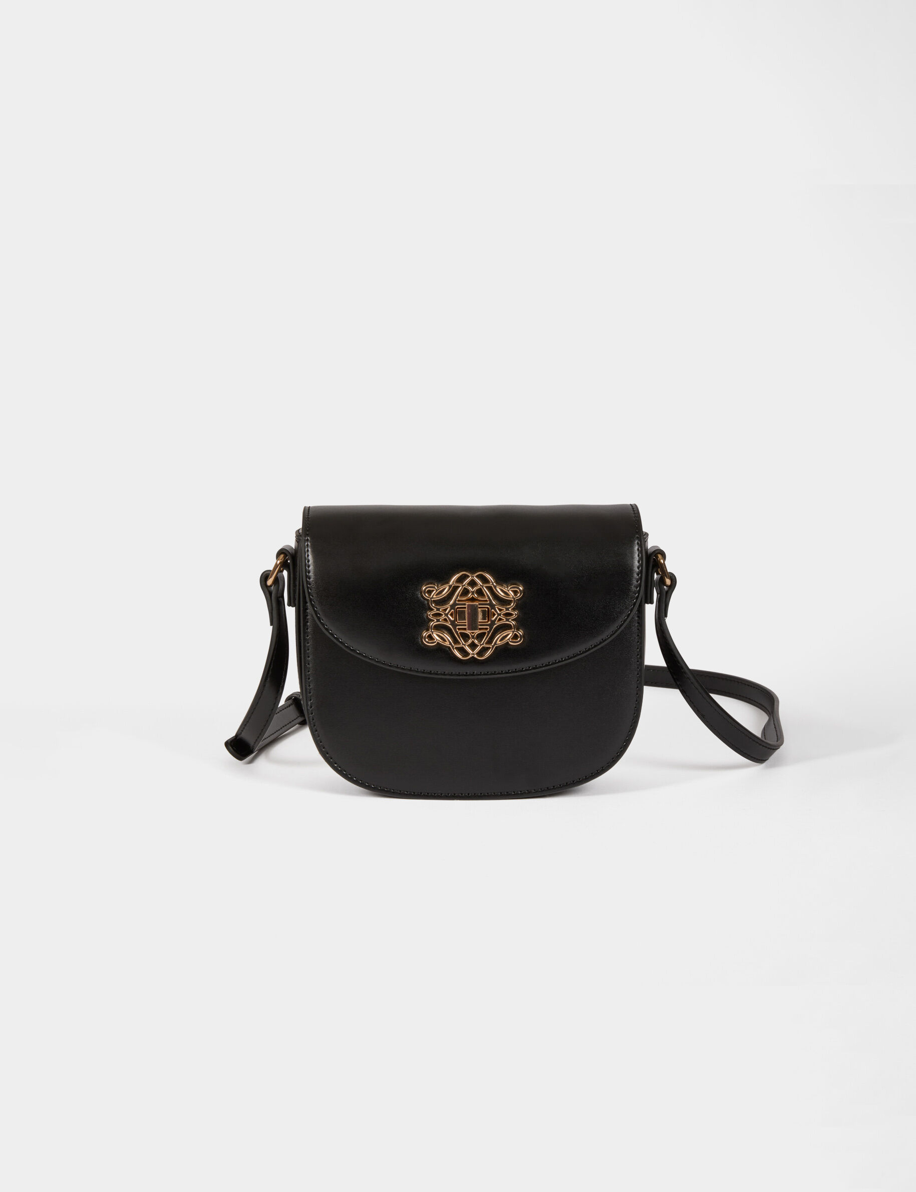 Faux Leather Crossbody Bag Black Women