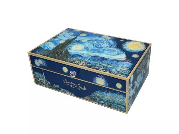 Szkatułka szlana na biżuterię 25 cm Carmani - V. van Gogh, Gwiaździsta Noc 33.195-9001