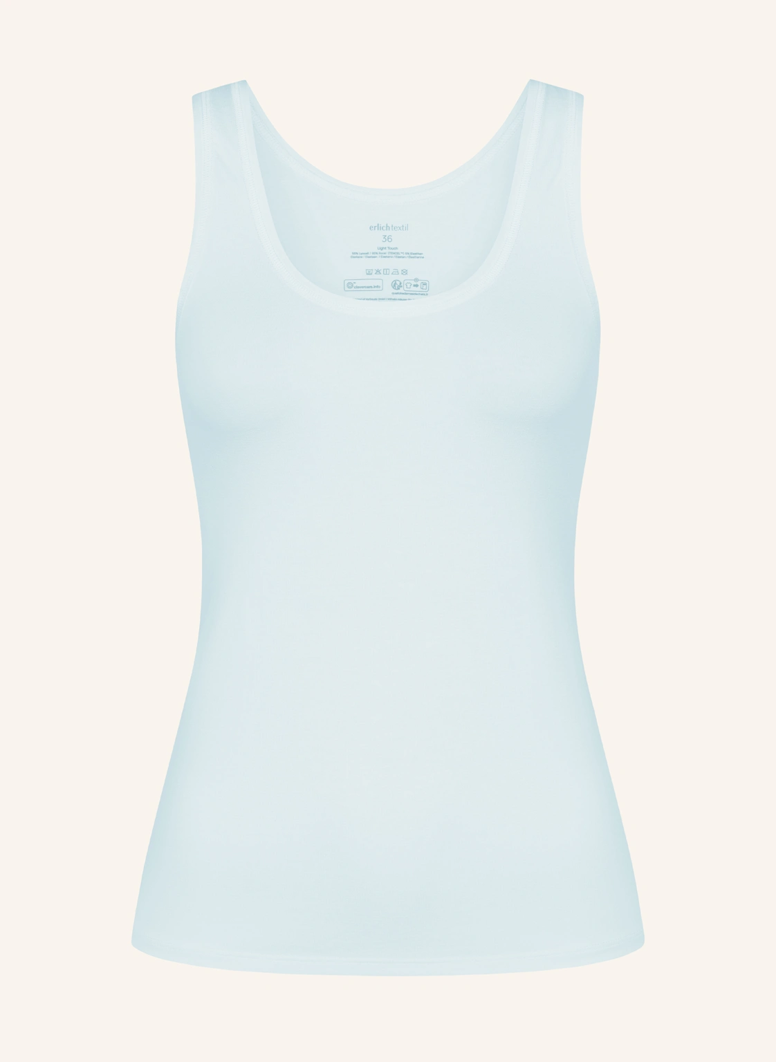 erlich textil Light Touch Tanktop mit weichem Lyocell, seidig fein elastisch