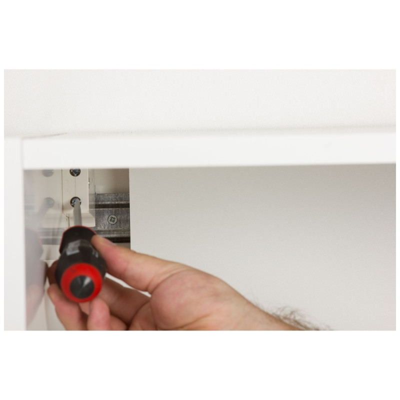 Support d'armoire réglable blanc 2 pièces TEKNIBOX
