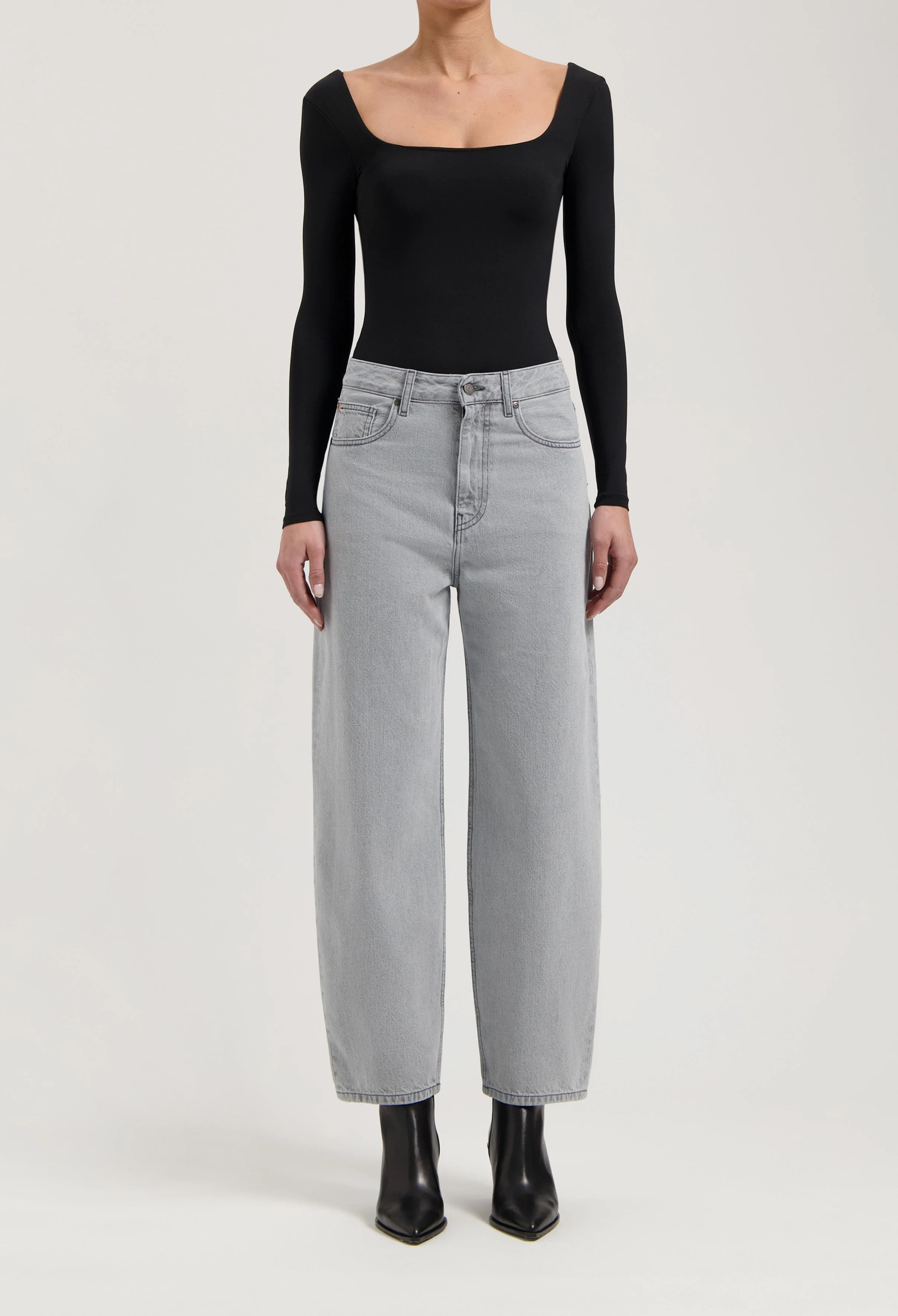Brooke High Barrel - Light Grey