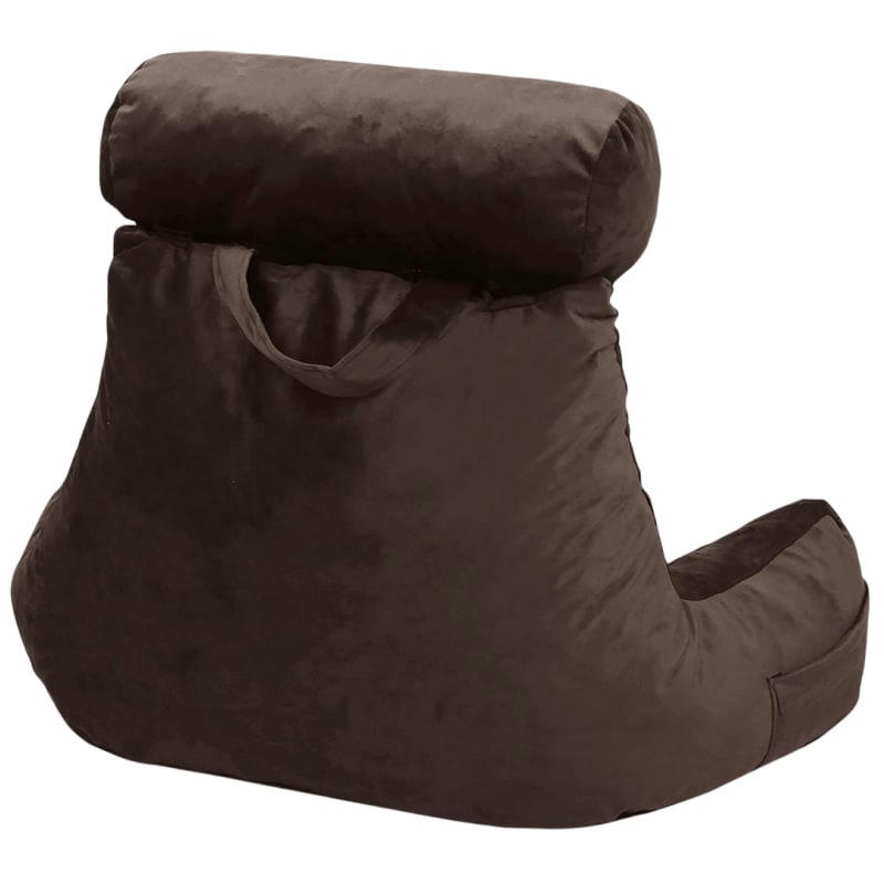 - Coussin de lecture Velours Chocolat 65 x 80 cm