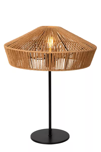 Lampa stołowabrązowo-czarna Yunkai 1xE27x60W wys:50cm Lucide