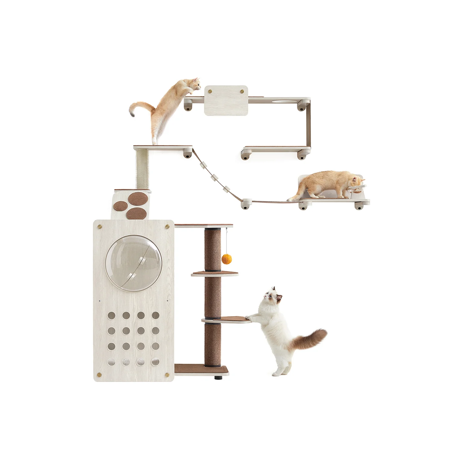 Land Enemble de 7 meubles pour chat muraux