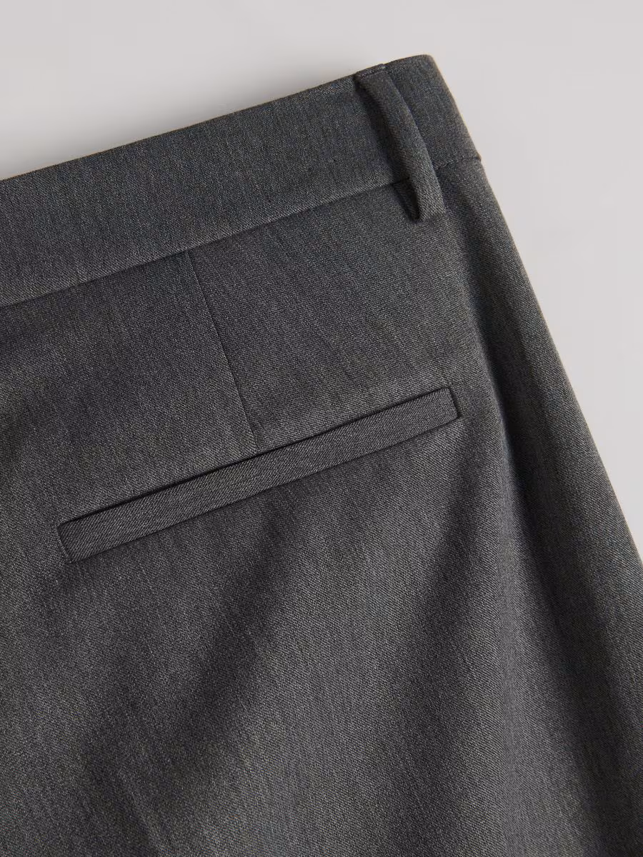 Wide Leg Trousers With Pressed Crease
