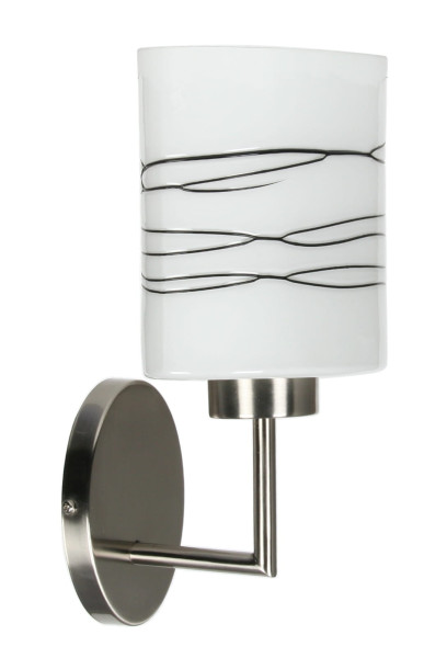 Visola KINKIET lampa 1x60w e27 nikiel mat/brązowe paski