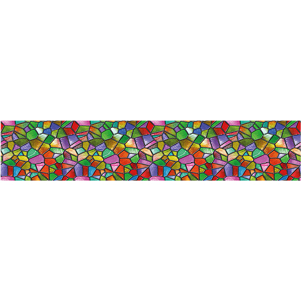Film Fenêtre Anti Regard Occultant - VITRAIL MULTICOLOR - Stickers pour Vitres &Porte de Douche - 40x200cm