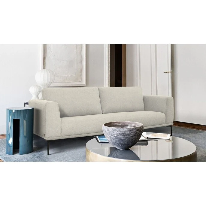 Modern 87 Light Beige Sofa With Removable Cushions