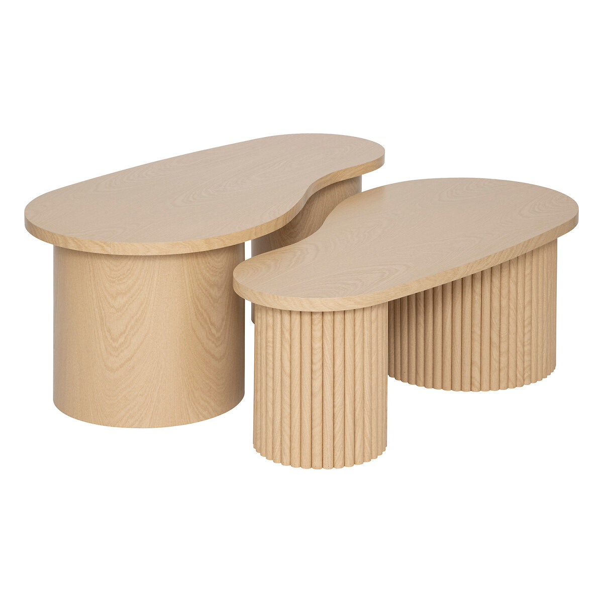 Set of 2 "Soleya" coffee tables Wood, L.95/99.5 cm