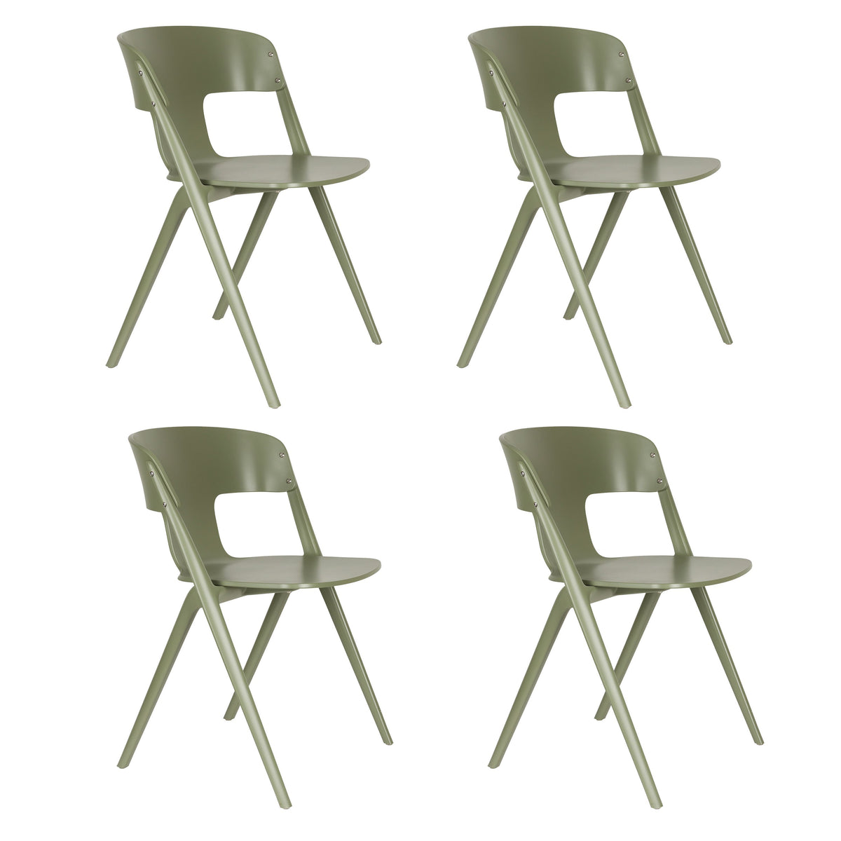 Zuiver Horizon Tuinstoel Forest Green - Set van 4