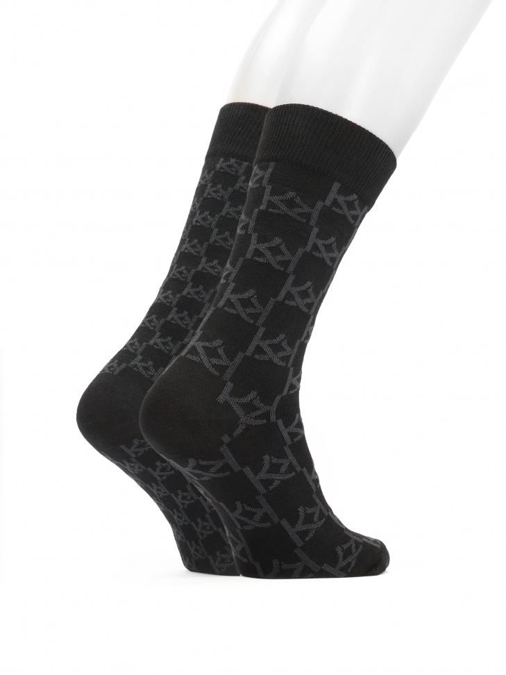 KAZAR monogrammed cotton odd socks