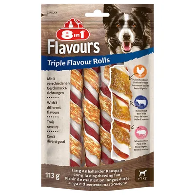 8in1 Triple Flavour Rolls Chew Sticks