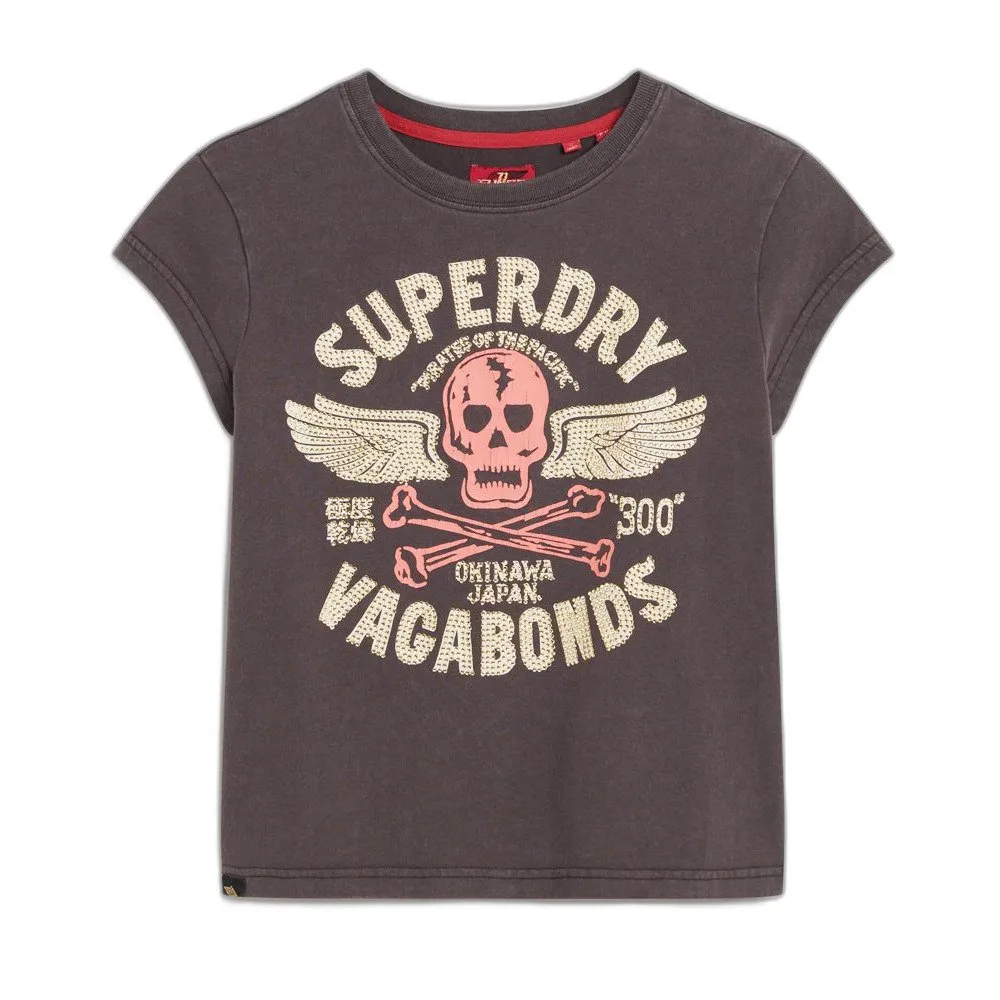 Superdry Embellished Poster Cap SLV short sleeve T-shirt