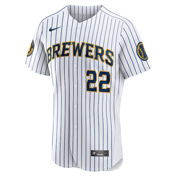 Christian Yelich Milwaukee Brewers Nike Alternate Authentic Player Jersey - White