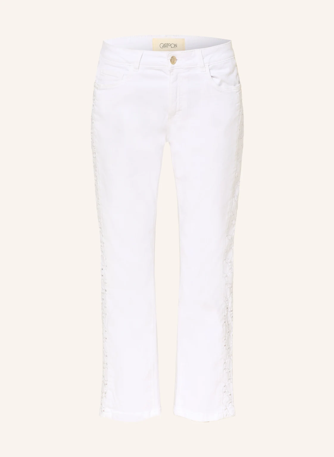 CARTOON Cropped Jeans mit Galonstreifen