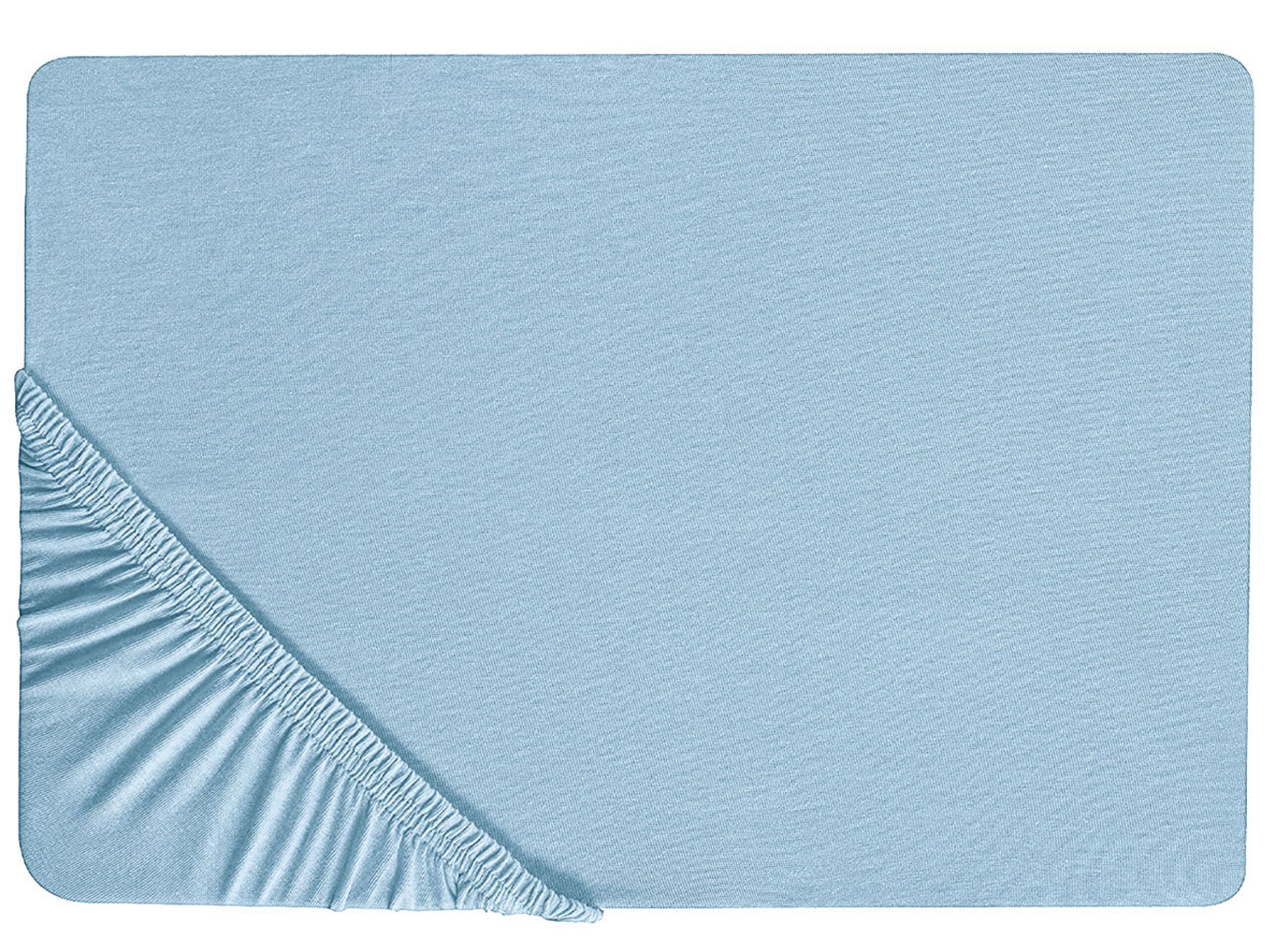 Bawełniane prześcieradło gumka 200x200cm niebieski