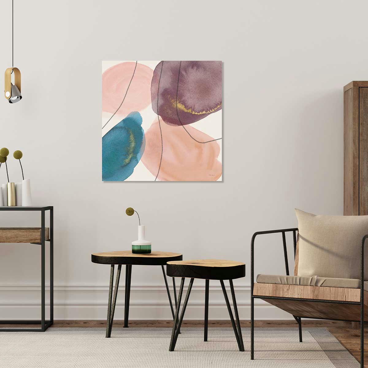 - Tableau Pétale passion imprimé sur toile 80x80cm