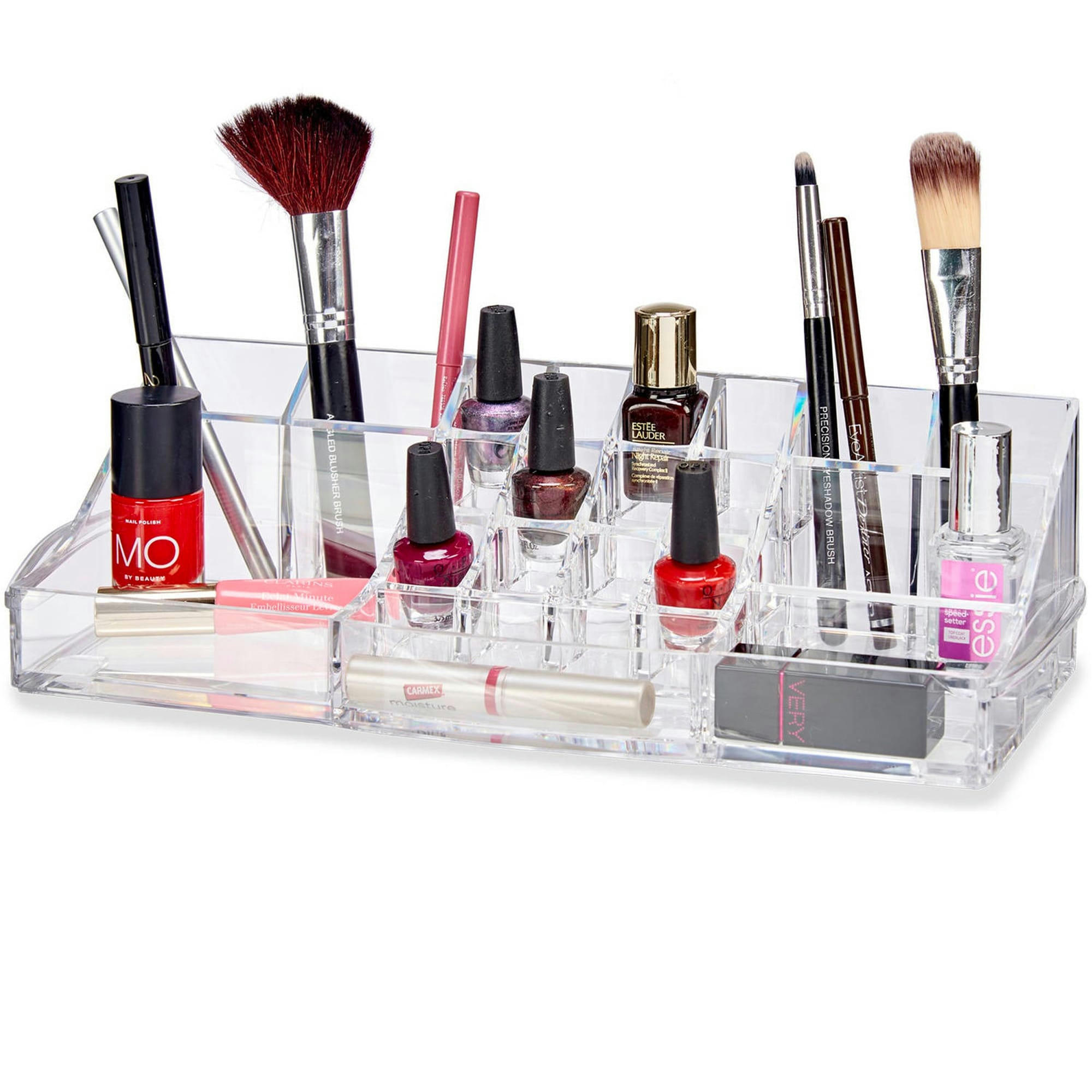 - Rangement maquillage acrylique transparent 20 compartiments