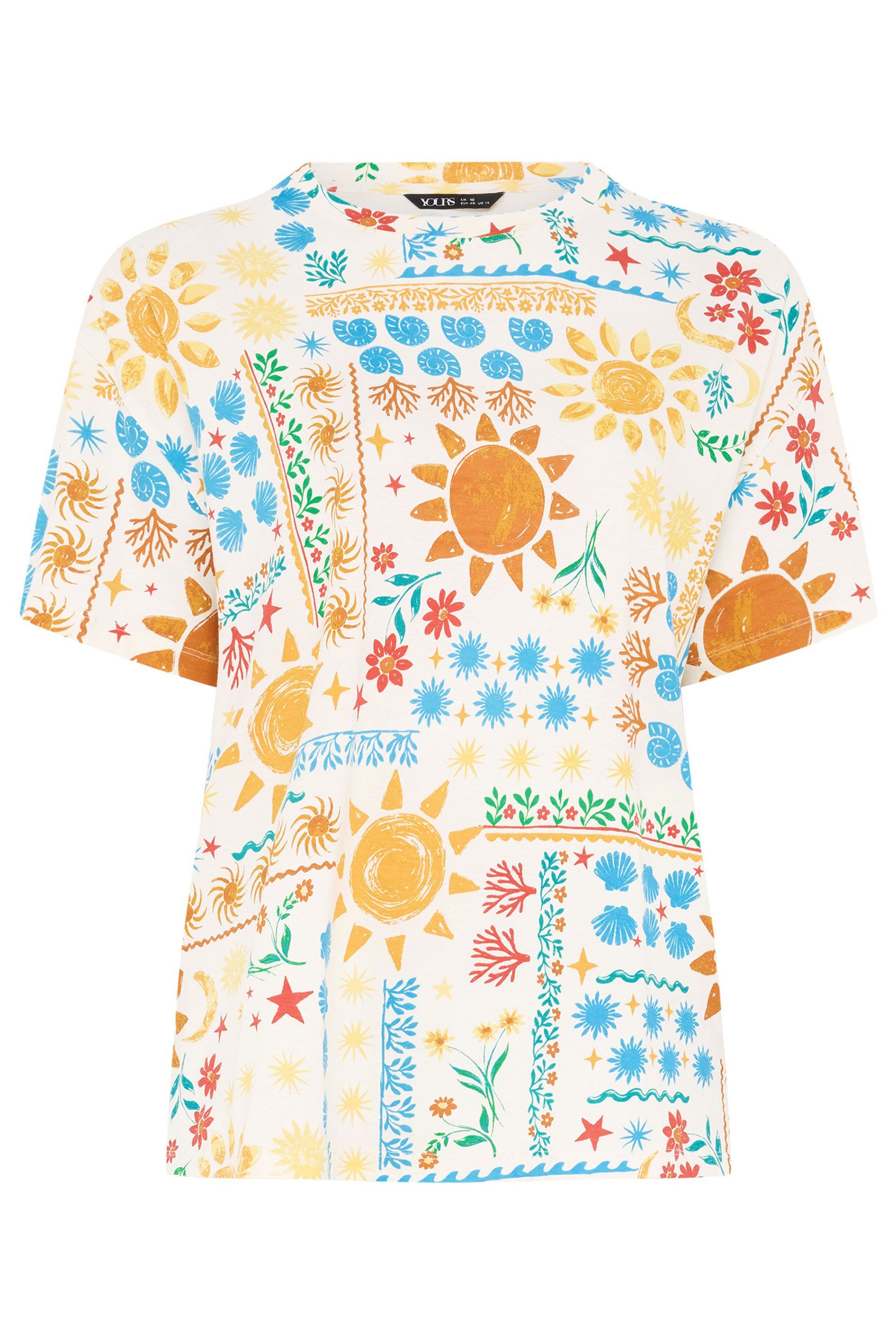 Yours Patchwork Boxy T-Shirt