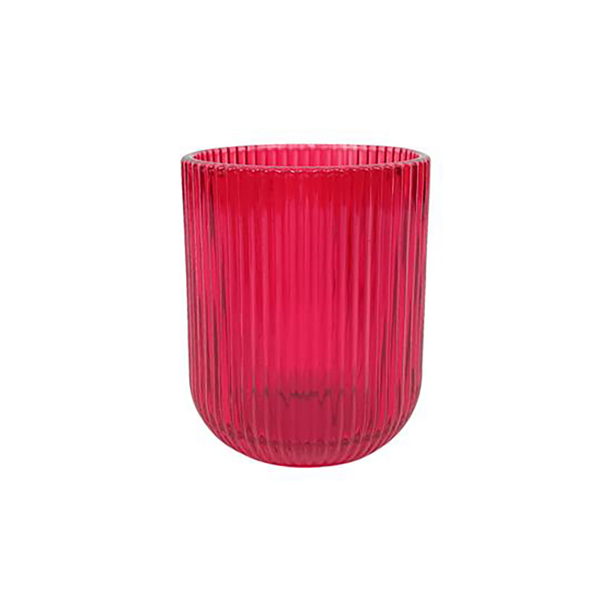 Conjunto de 6 copos de água vermelho &agrave;s riscas 27cl