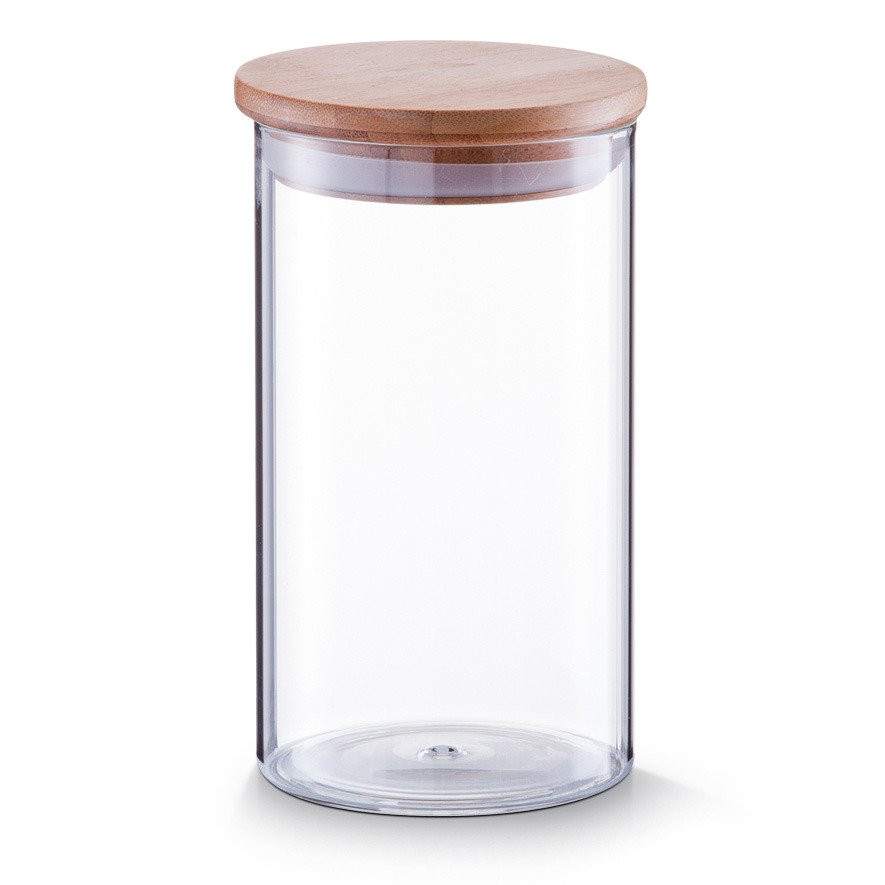 Szklany pojemnik z bambusową pokrywką, 1000ml , ZELLER