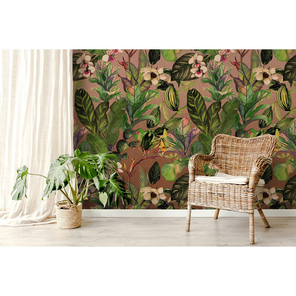 OPUNTIA - Papier peint panoramique en papier multicolore 288x280