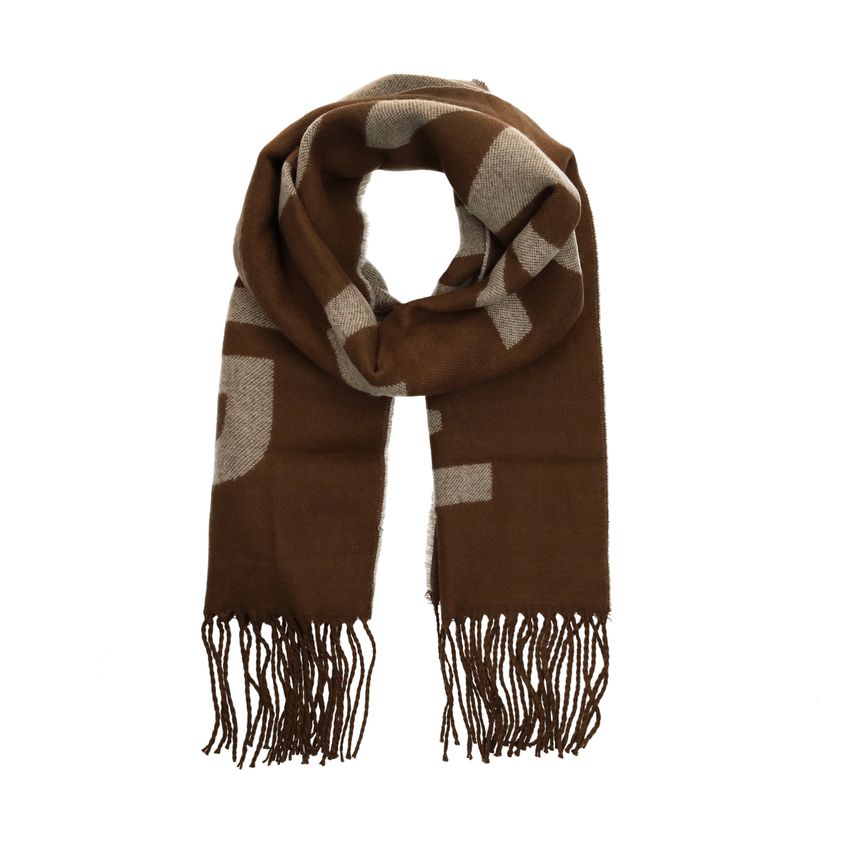 Manfield Bruine sjaal met MNFLD tekst