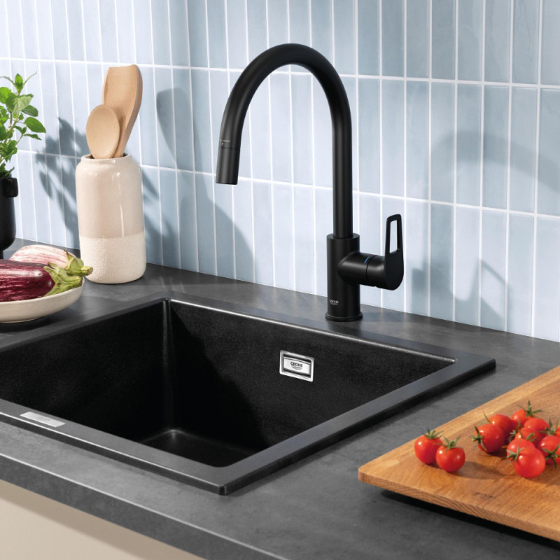 Mitigeur pour évier de cuisine Start Loop noir GROHE
