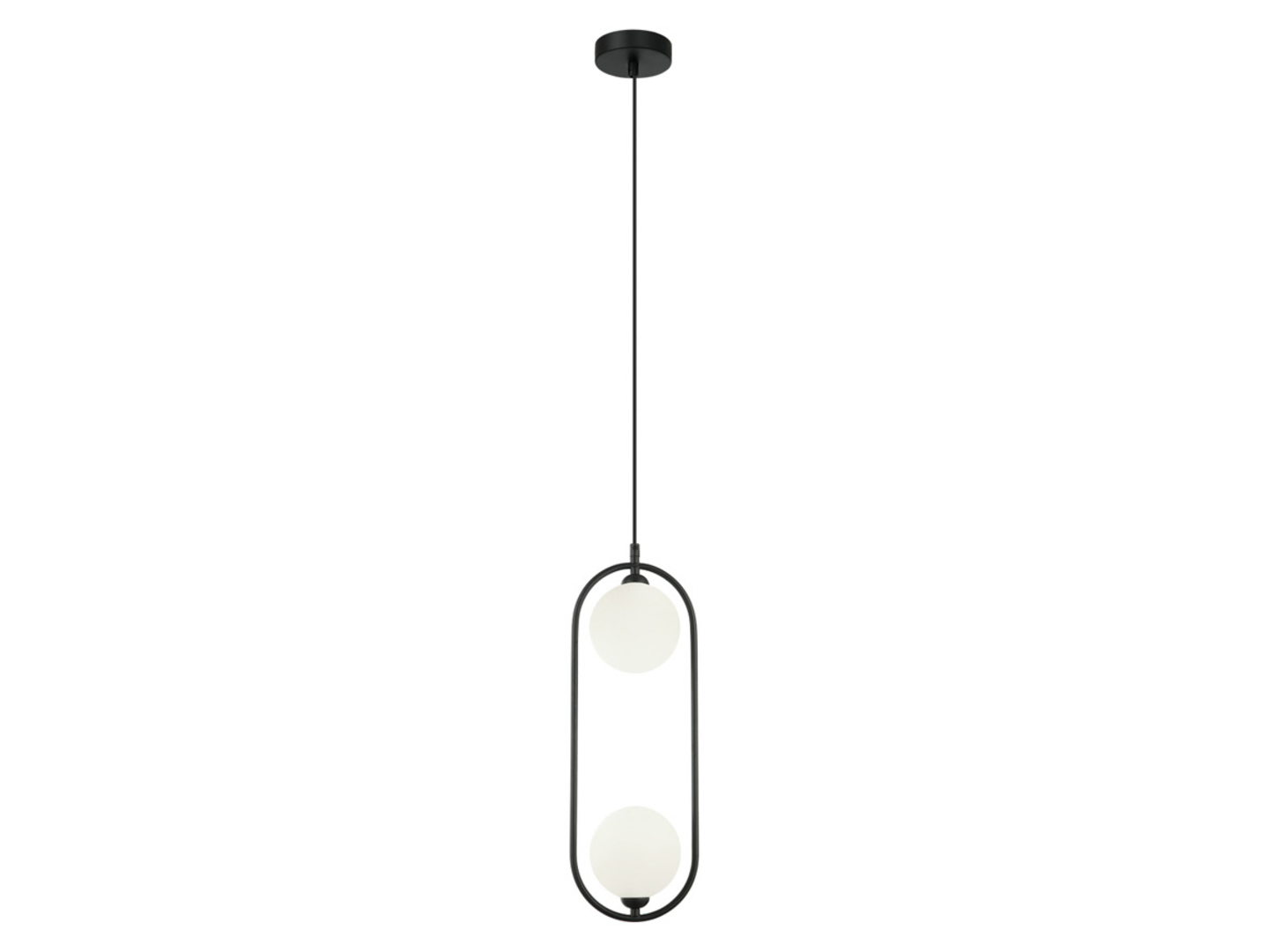 Lampa wisząca Lupus 2-punktowa stalowa czarna