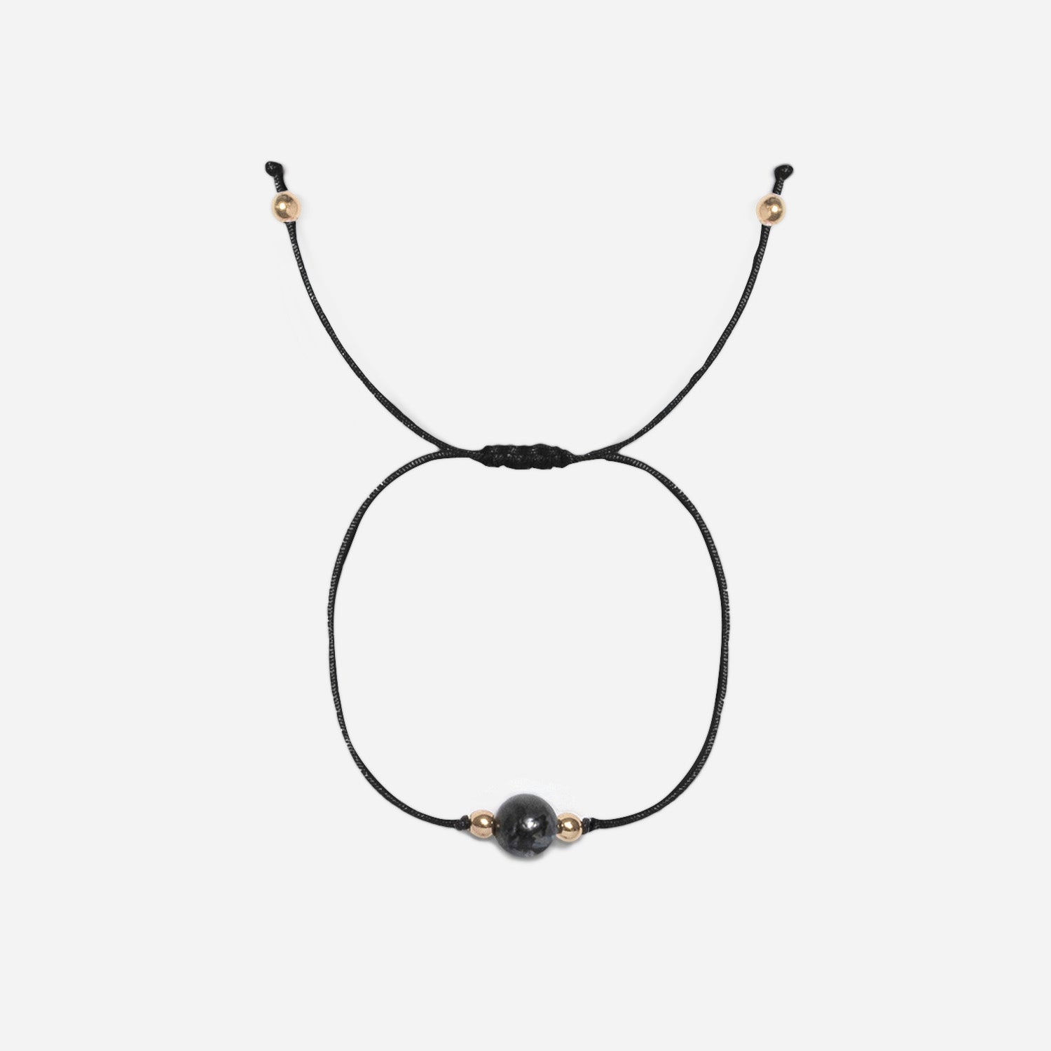 Bracelet gris pierre black agate