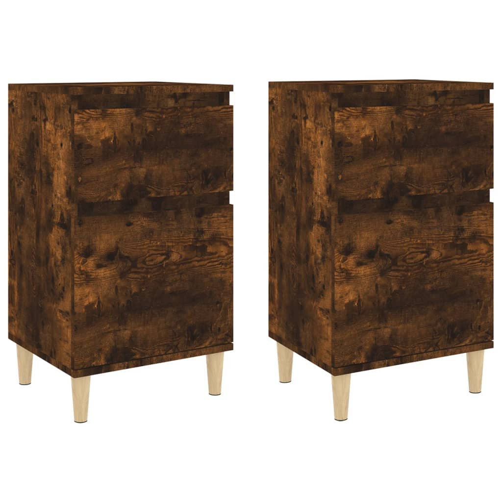 2x Szafka Nocna Stolik Komoda Brązowa Do Sypialni 40x35x70 cm