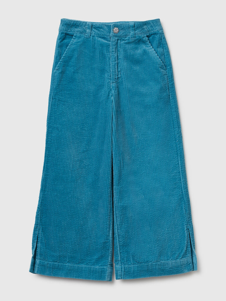 Wide fit corduroy trousers