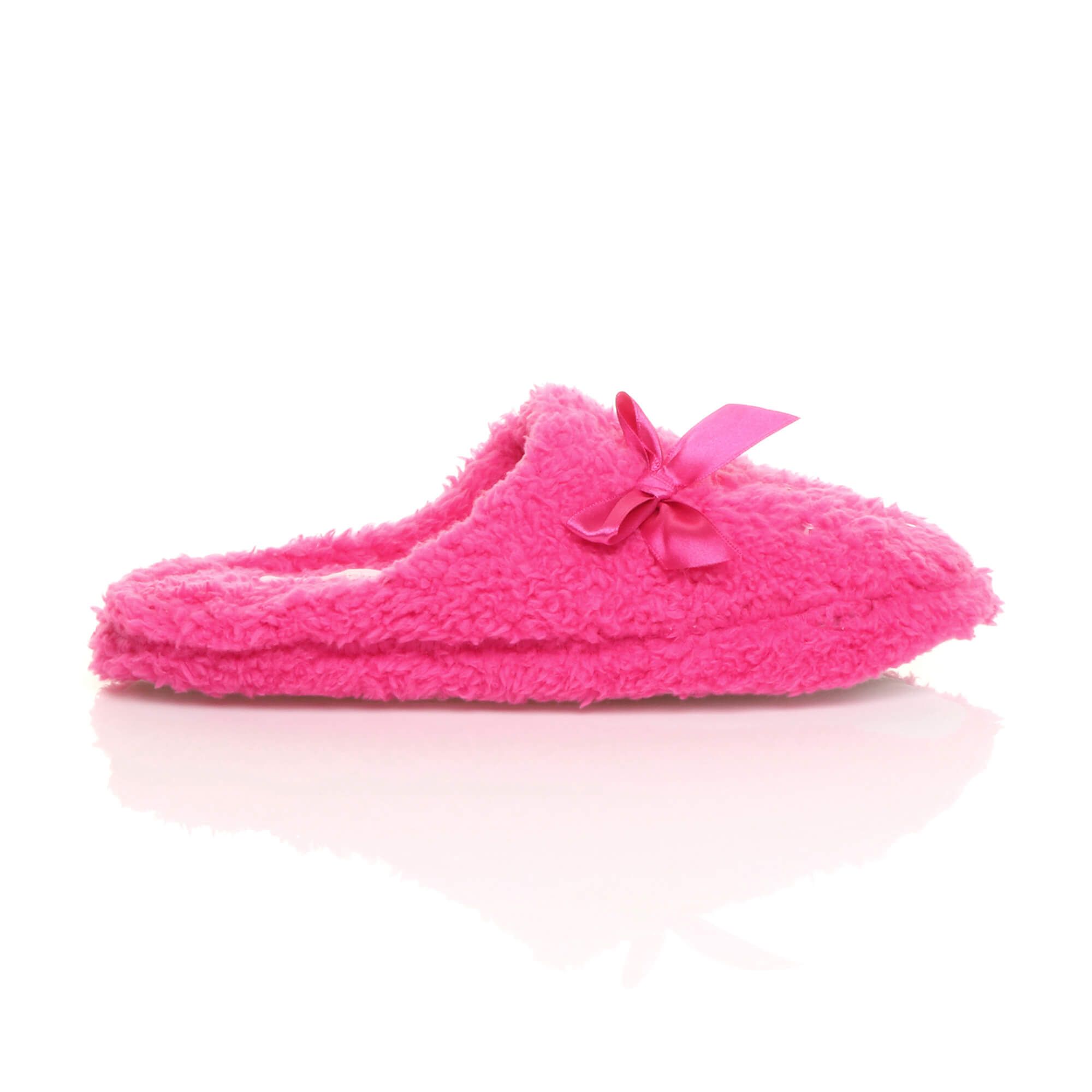 AJVANI Fleece Diamante Mules Slippers