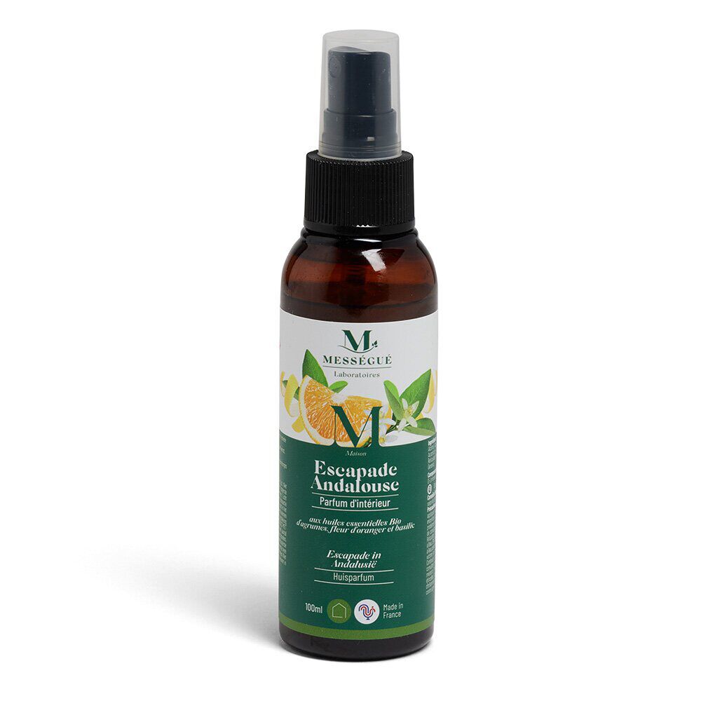 Parfum d'intérieur Mességué huiles essentielles bio Escapade Andalouse 100ml