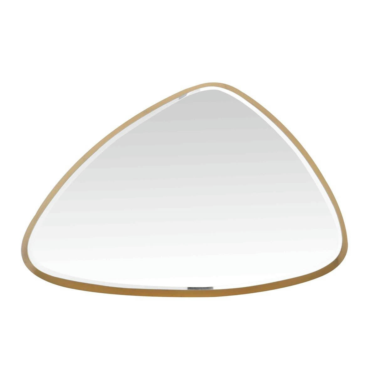 - Miroir biseauté triangle doré 55x35x4cm