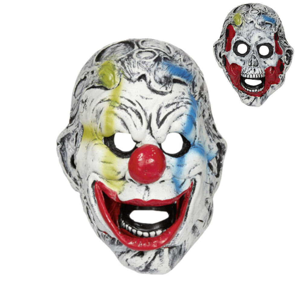 Masque adulte Halloween clown terrifiant 2 faces