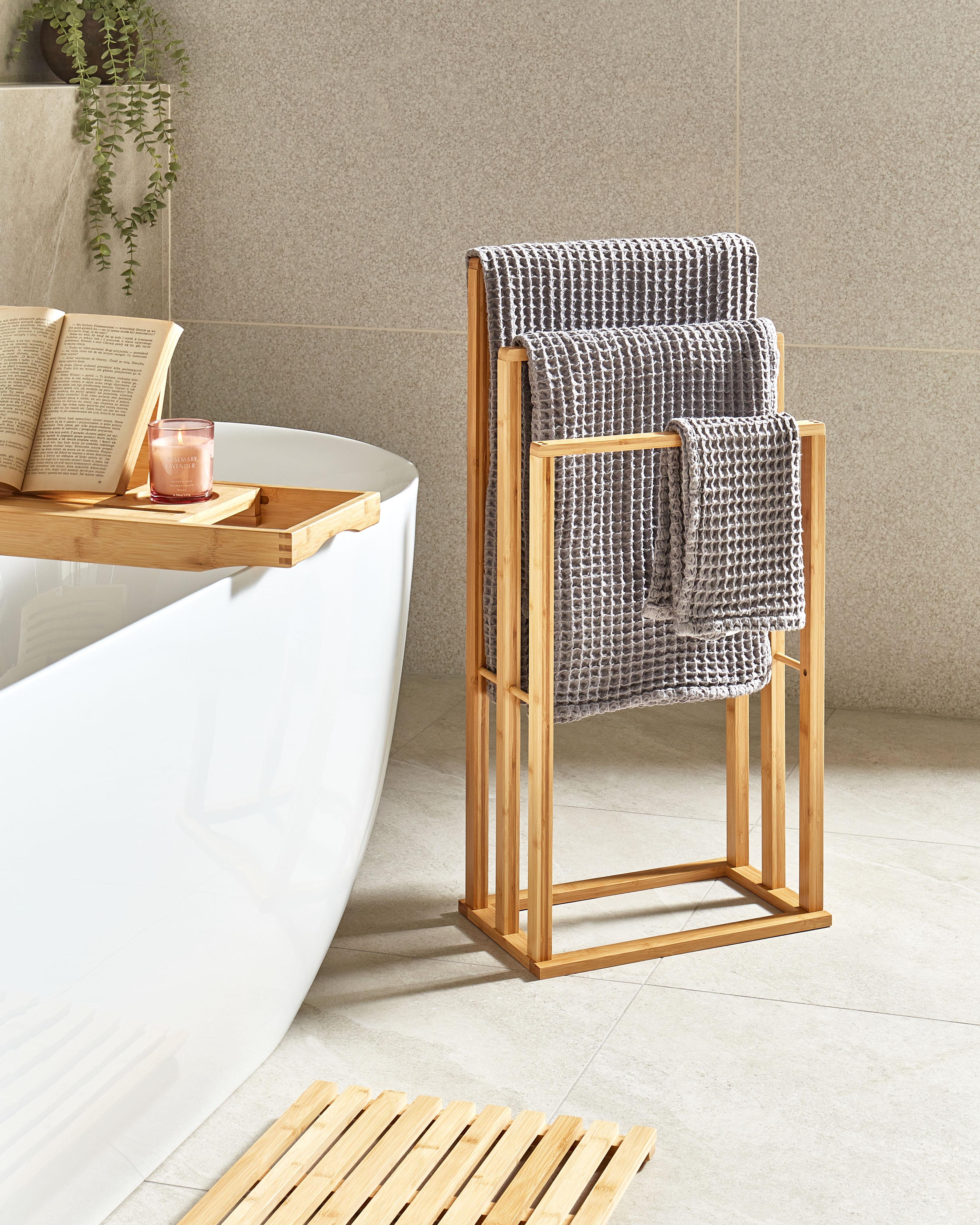 Towel Stand TUPELO Bamboo Light Brown