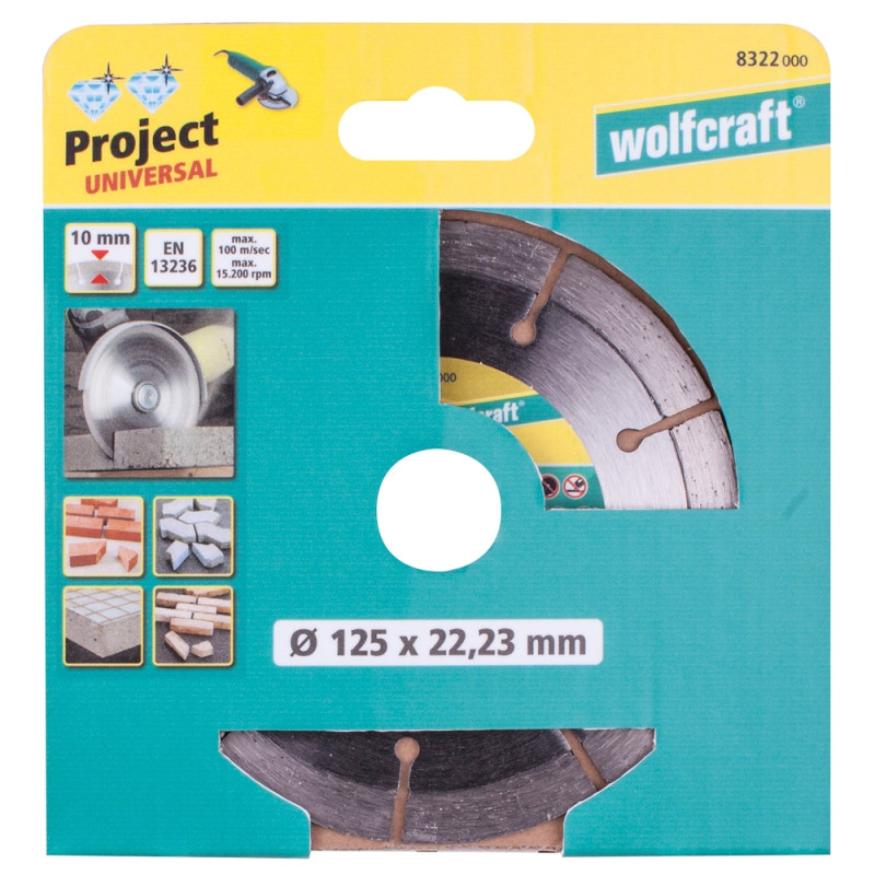 Disque à tronçonner Project Universal en diamant Ø 125 mm WOLFCRAFT