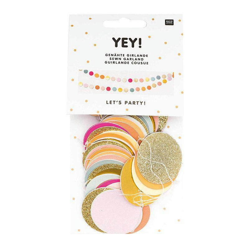 COUSUE - Guirlande cousue multicolore 2 m