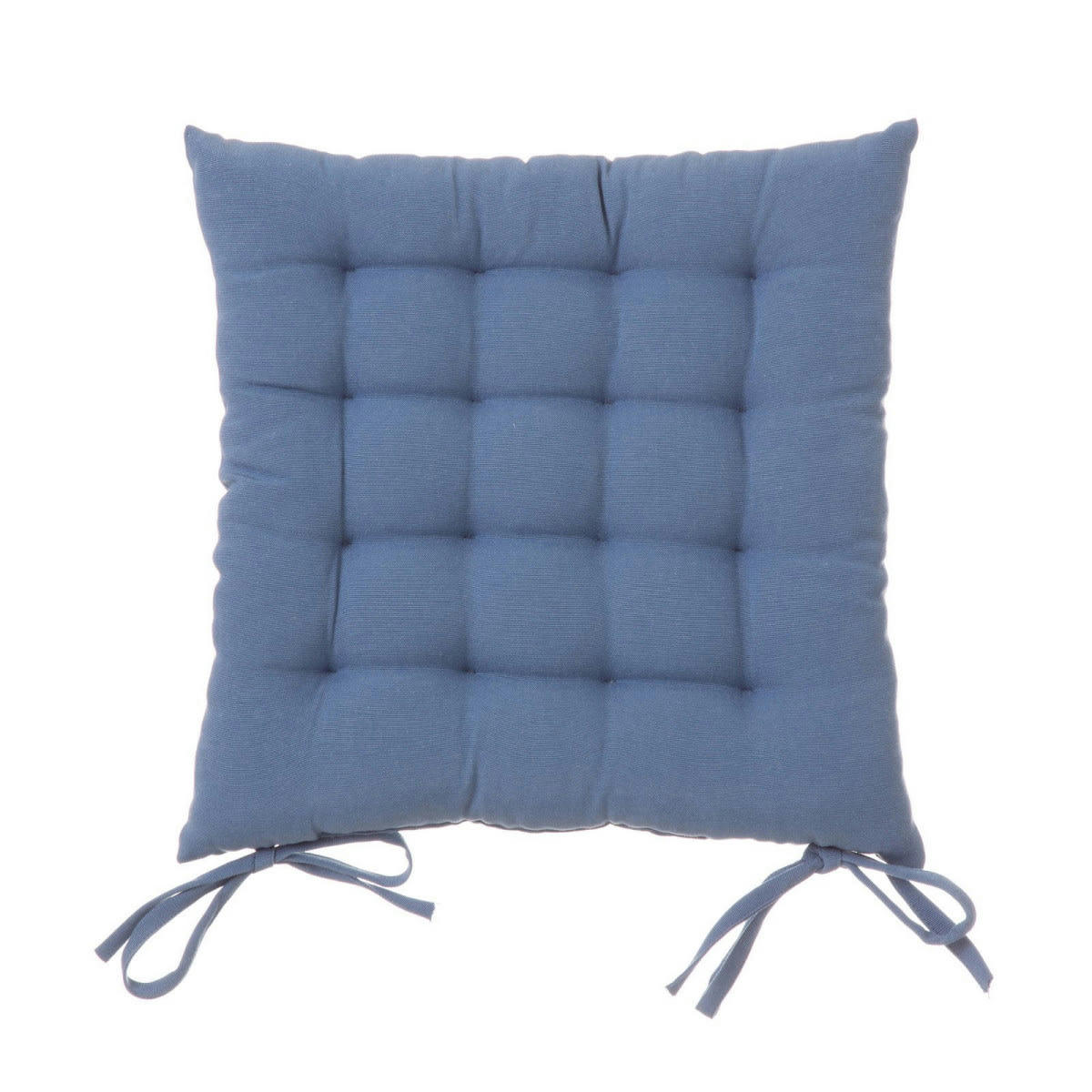- Coussin de chaise carré bleu - 40x40x7cm