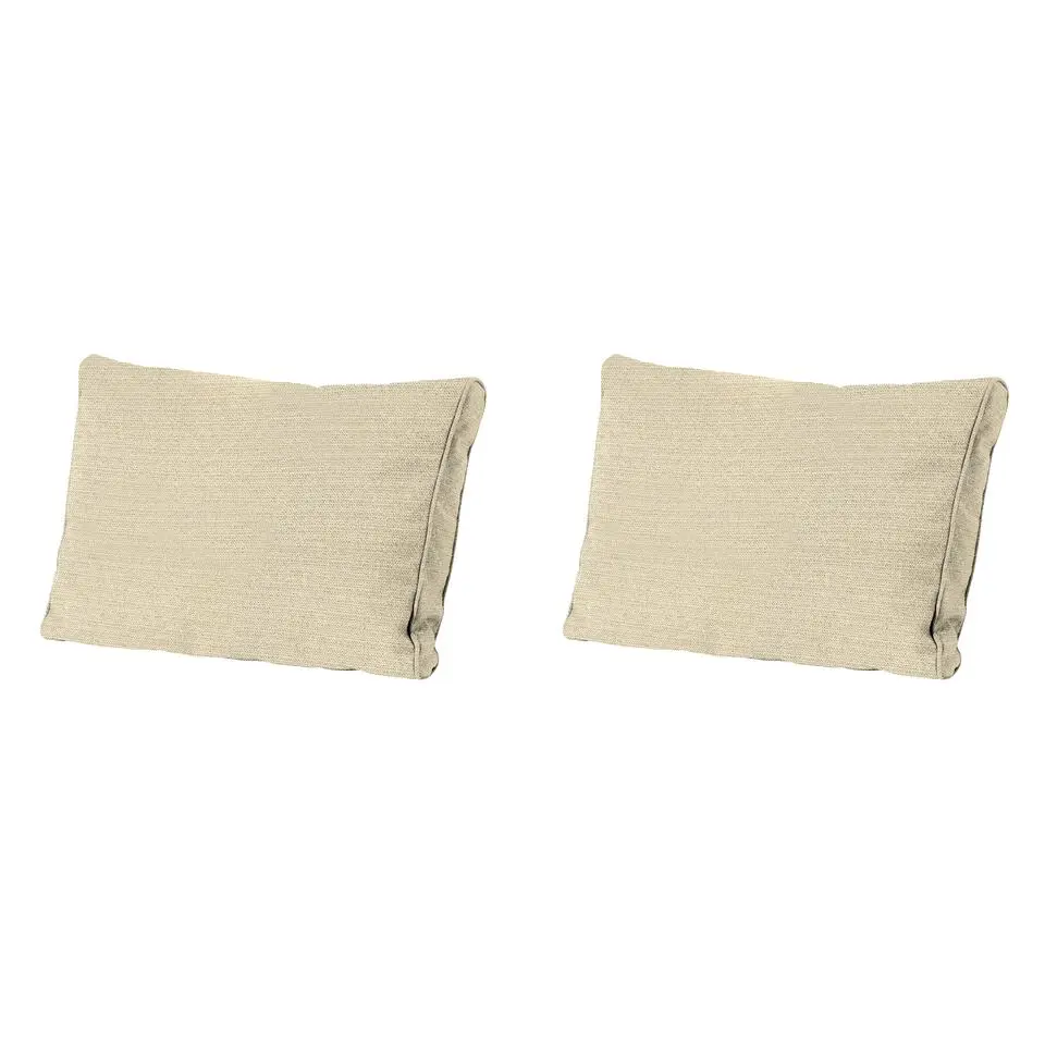 Madison - Rugkussen Richmond - Beige - 40x60x10cm - Set van 2