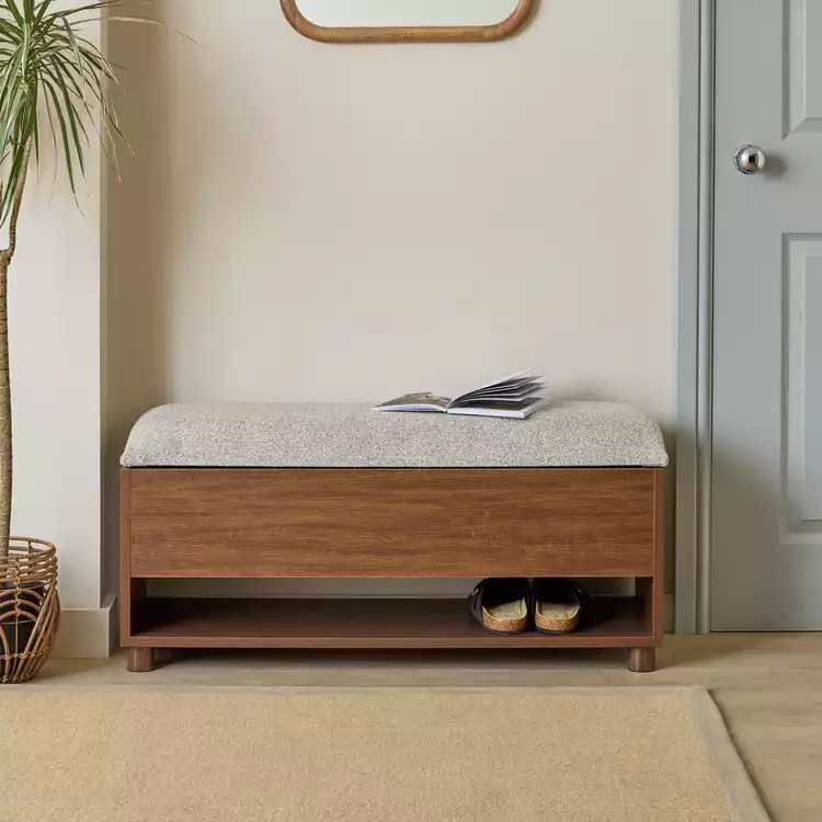 Habitat Saffield Shoe Storage Bench - Walnut