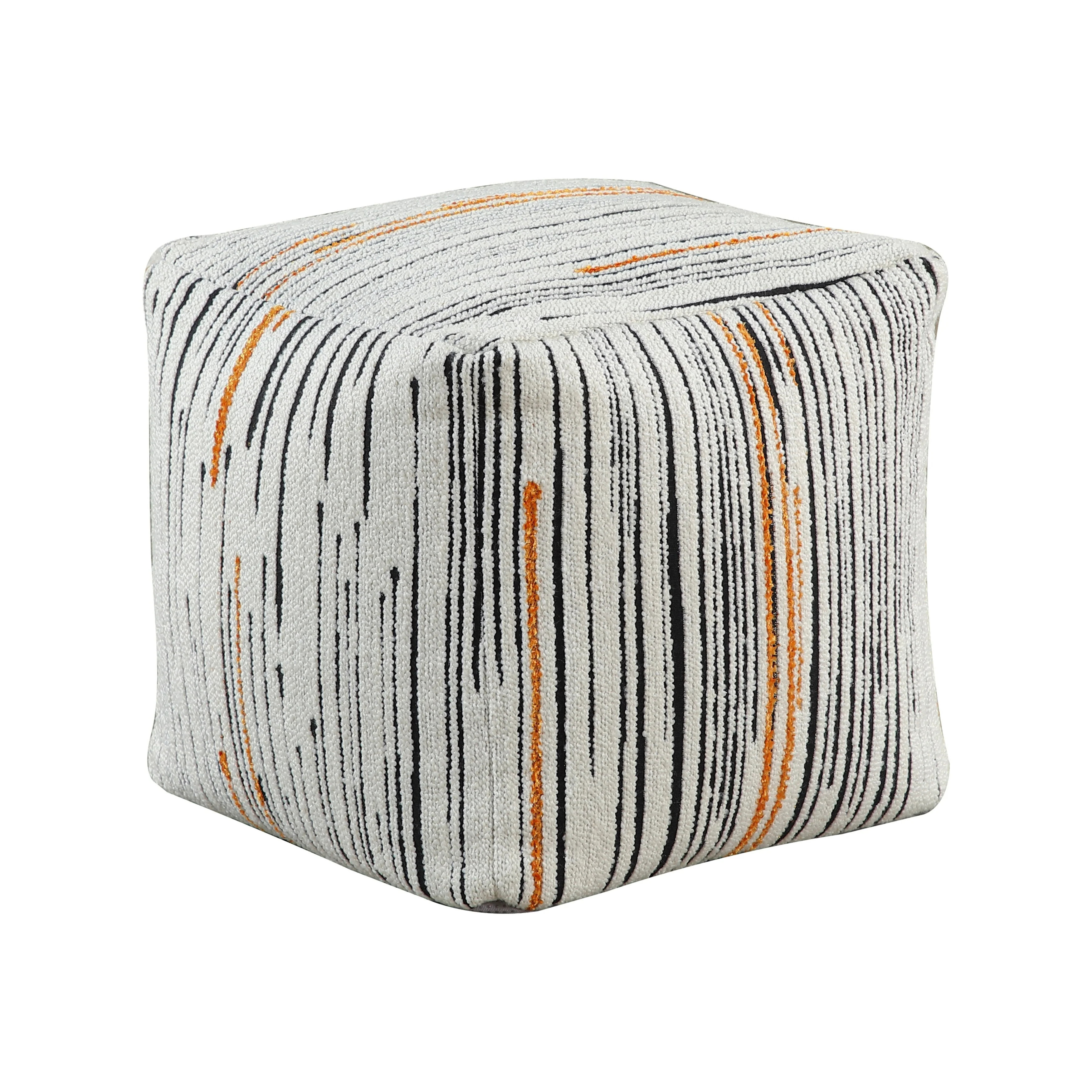 Ossela Fabric Square Pouf