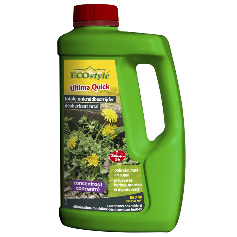 Désherbant et anti-mousse concentré Ultima Quick 0,85 L ECOSTYLE