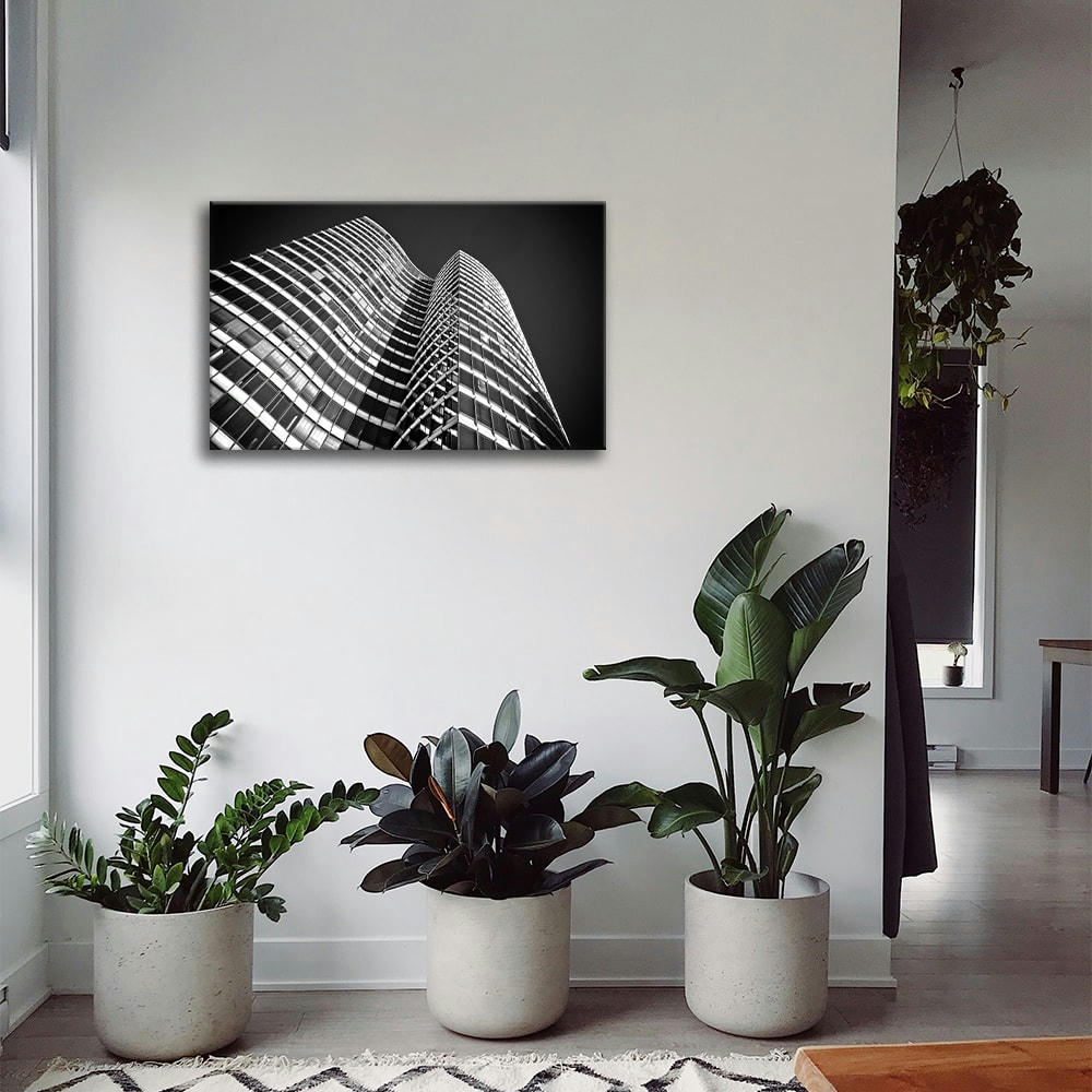 - Tableau impression sur toile vagues de verre 60x90cm