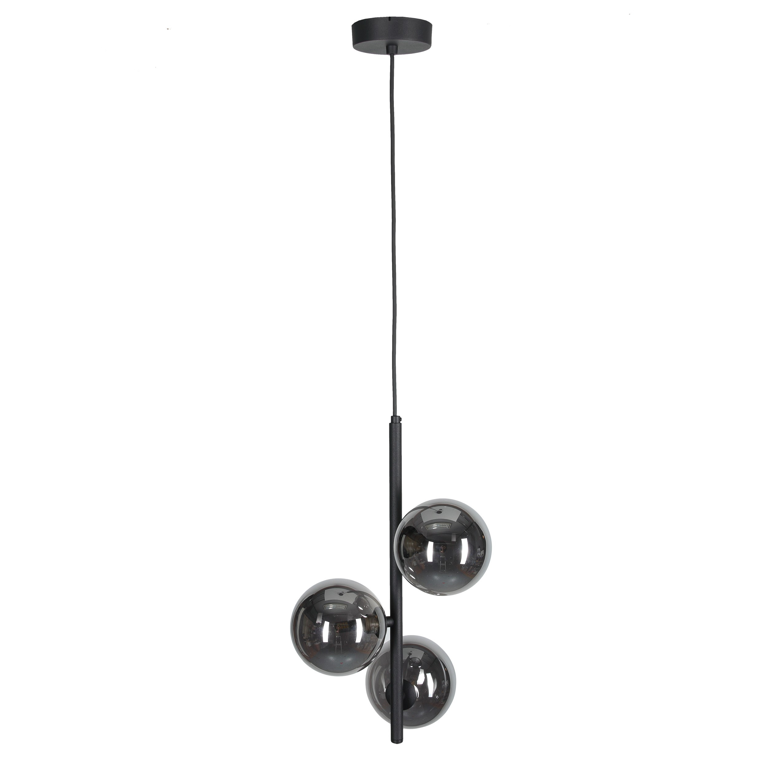 Tk Lighting Estera Czarna Lampa Wisząca 3 Źródła Światła